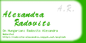 alexandra radovits business card